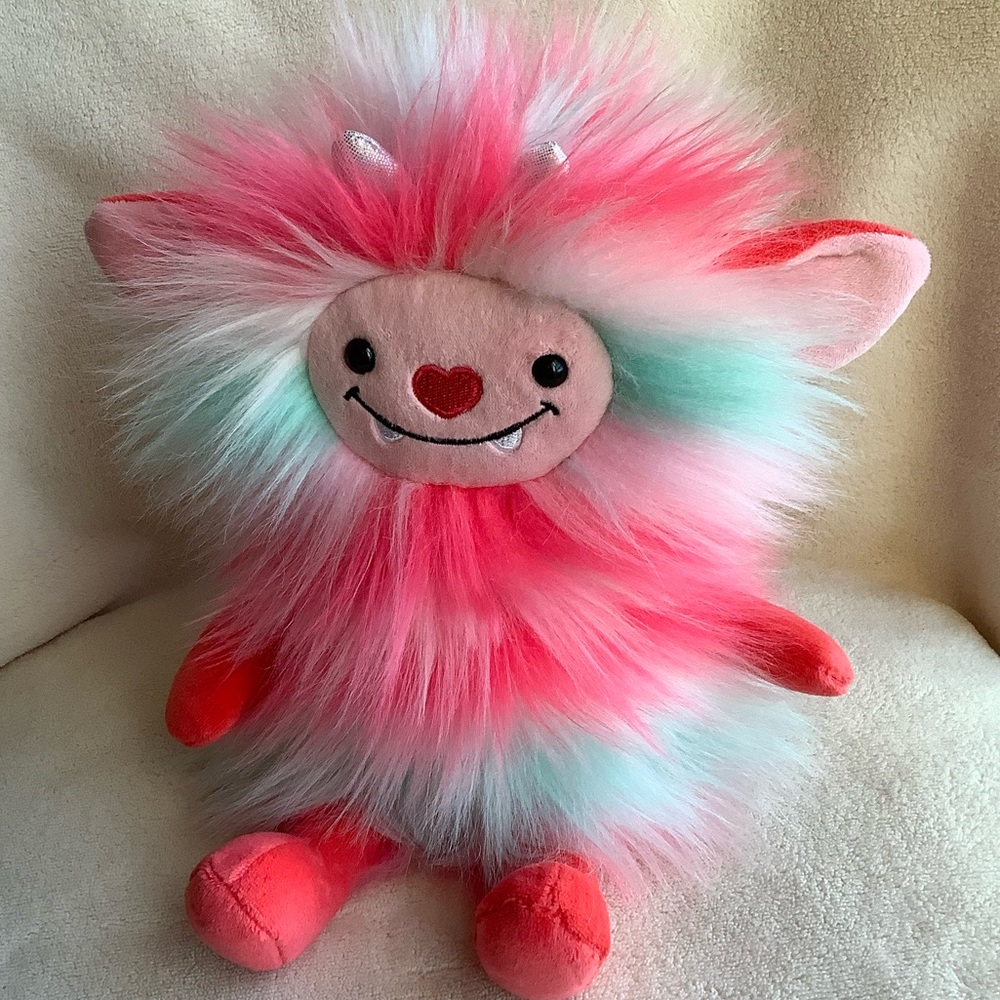 Aurora World Plush Bugmoo Luv Monster Fluffy Multi Colour Stuffed Animal Toy